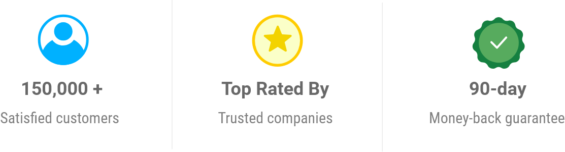 Charts showing significant credit score improvements for satisfied customers.