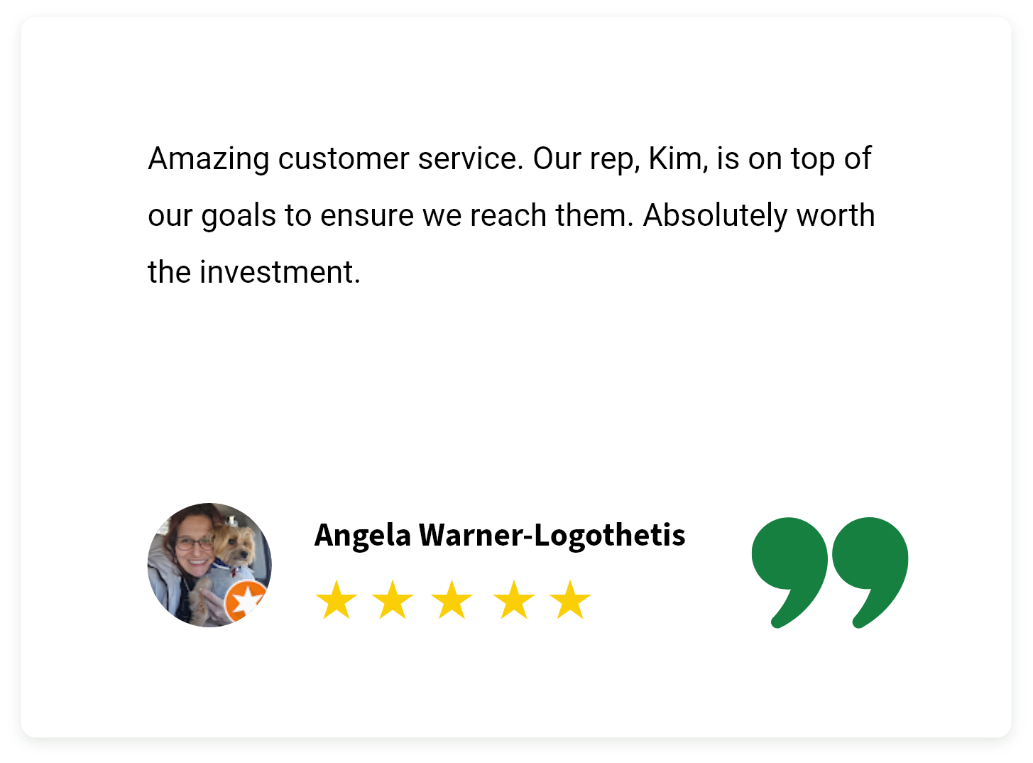 Review from Angela Warner-Logothetis