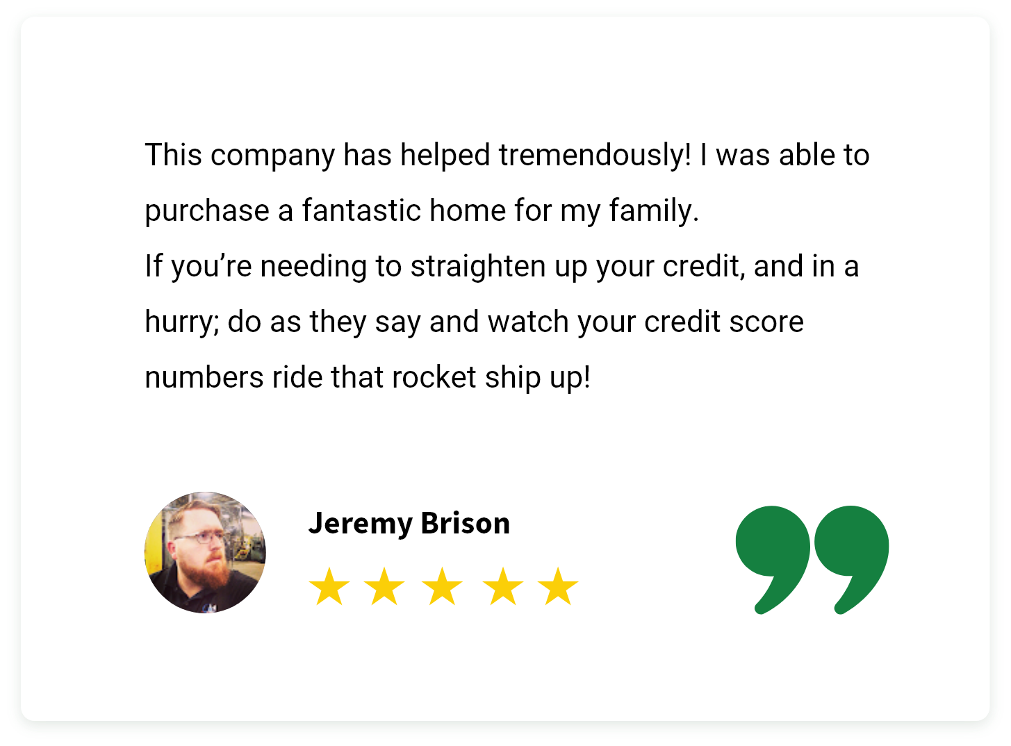 Review from Jeremy Brison