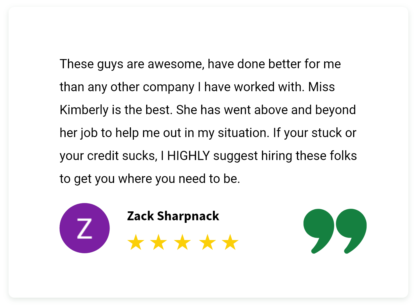 Review from Zack Sharpnack